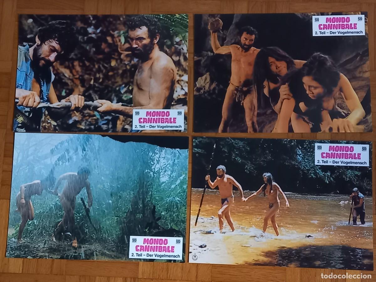 Cine: MONDO CANNIBALE TEIL 2 ( DER VOGELMENSCH , BIRD MAN ) , 16 FOTO ORIGINALI cm.30X21,5