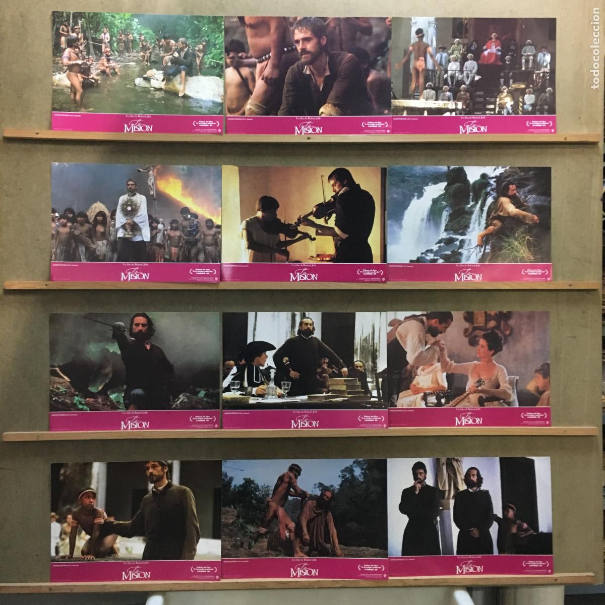 Cinema: SY04D LA MISION ROBERT DE NIRO JEREMY IRONS SET COMPLETO 16 FOTOCROMOS ORIGINAL ESTRENO