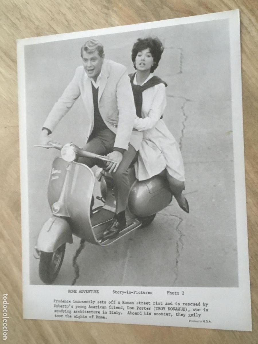 Cine: mas alla del amor roman adventure vespa troy donahue suzanne pleshette foto original estreno