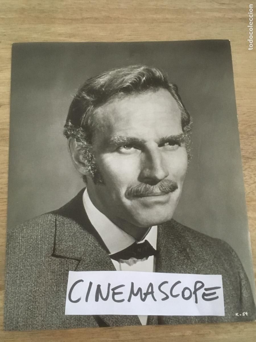 Cine: charlton heston foto original antigua