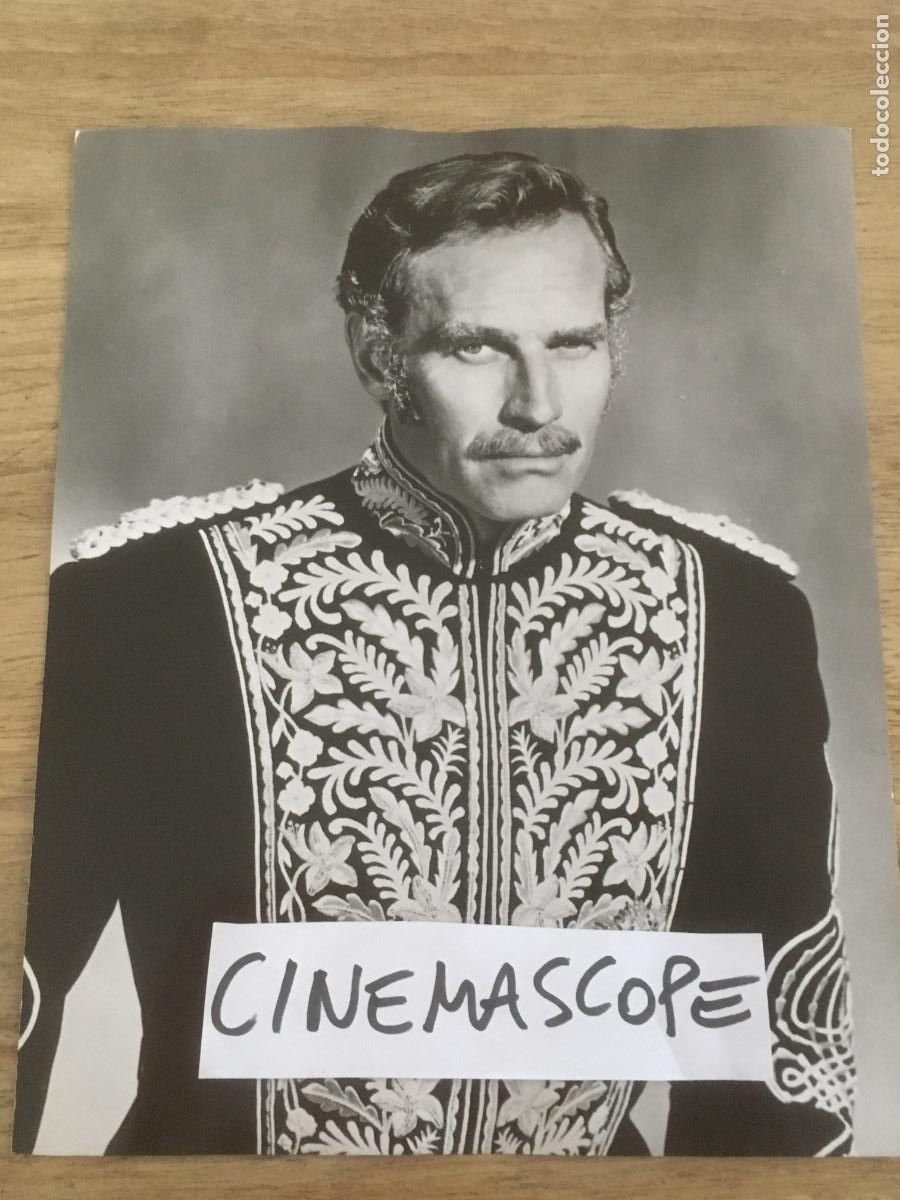 Cine: charlton heston foto original antigua