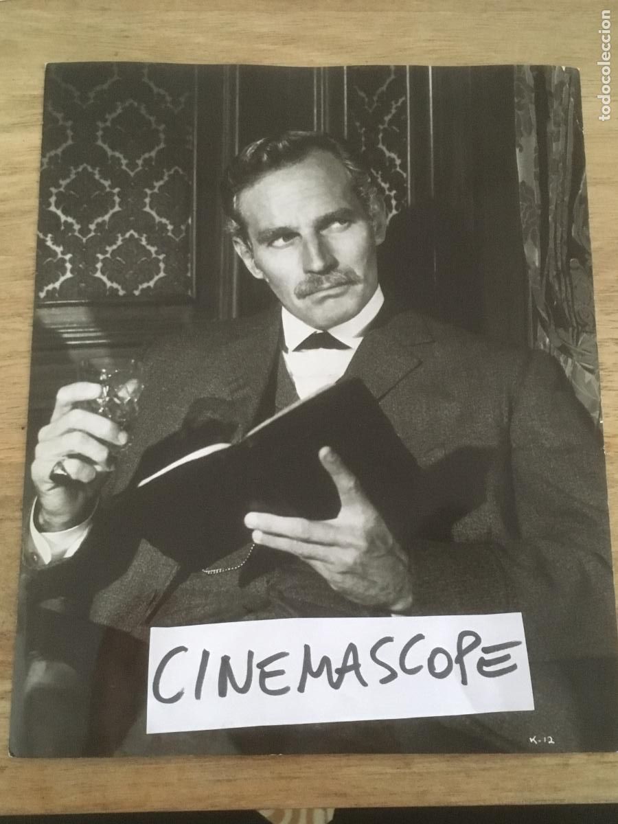 Cine: charlton heston foto original antigua
