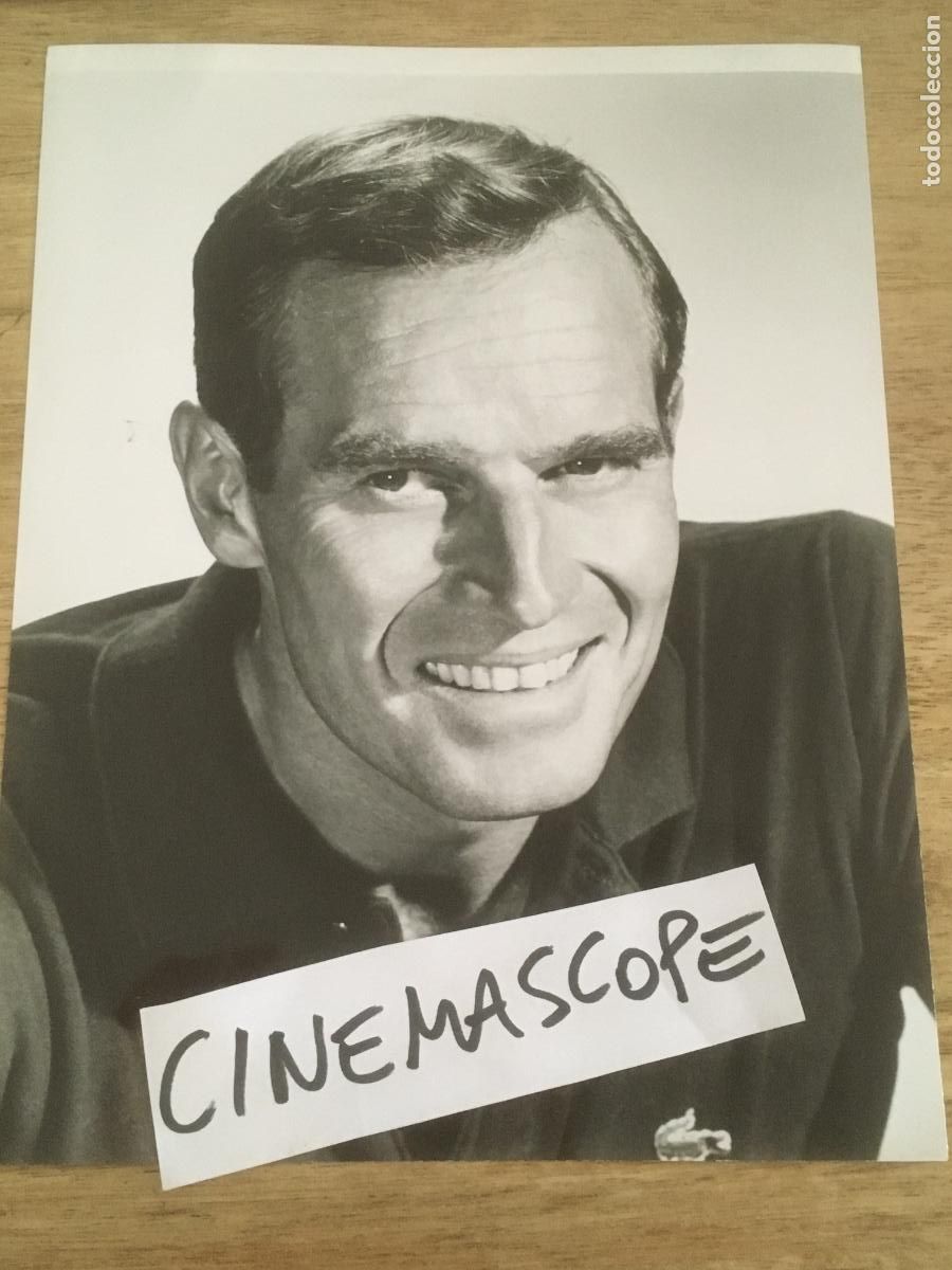 Cine: charlton heston foto original antigua