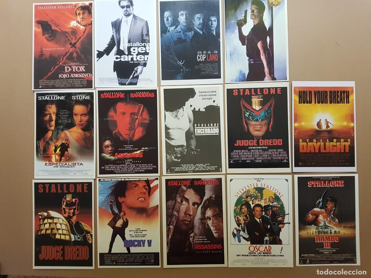 Cine: LOTE: 14 POSTALES DE STALLONE - PEL&Iacute;CULAS N&ordm; 1