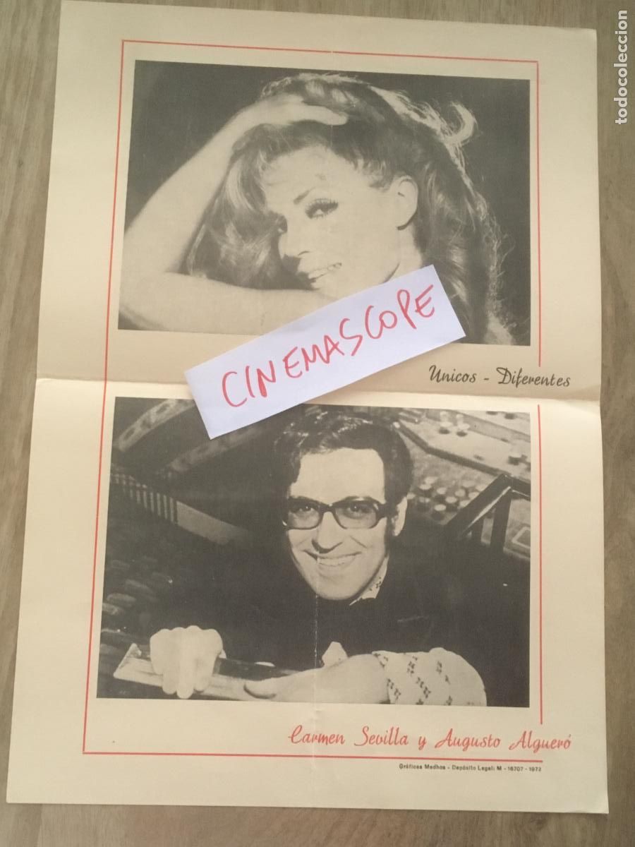Cine: carmen sevilla augusto alguero folleto publicitario original antiguo