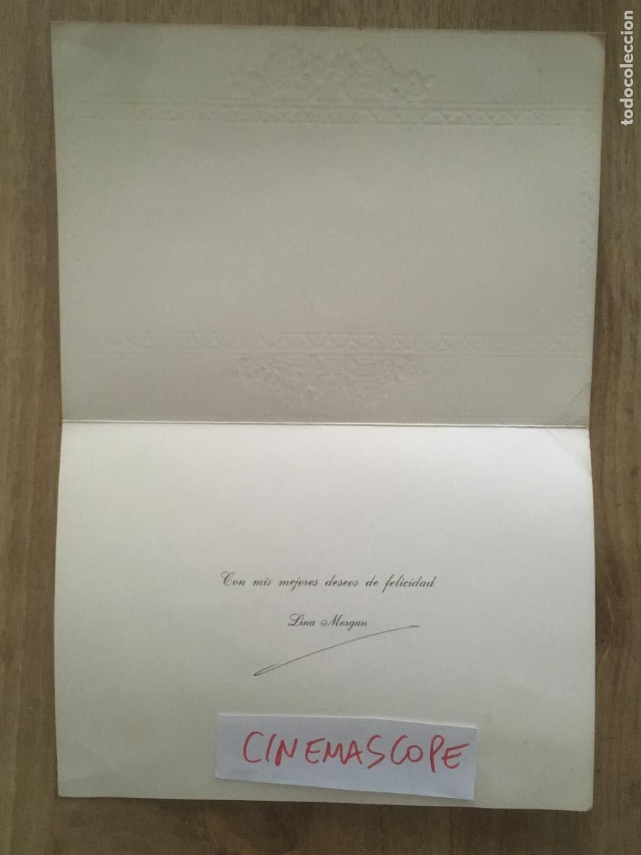 Cine: lina morgan felicitacion de navidad original antigua