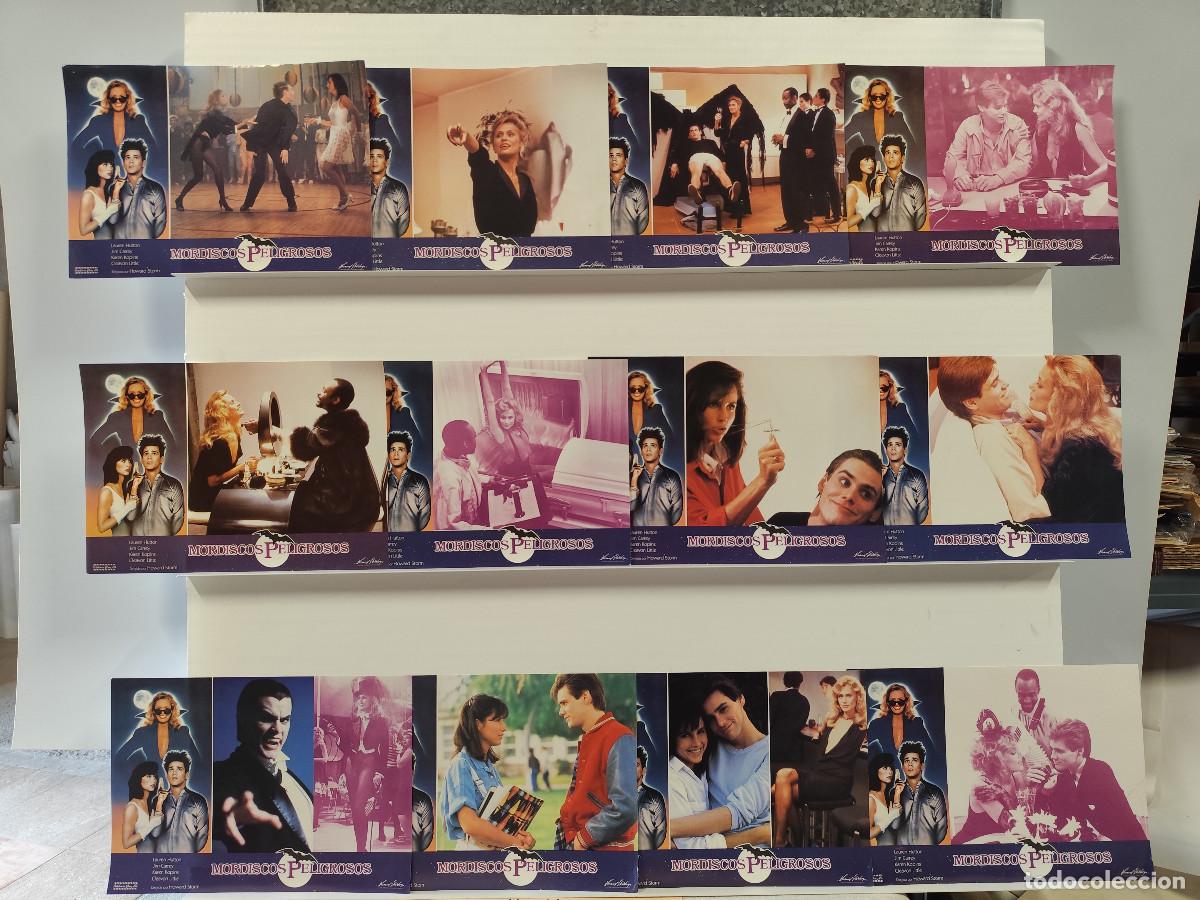 Kino: MORDISCOS PELIGROSOS. LAUREN HUTTON JIM CARREY. 12 FOTOCROMOS