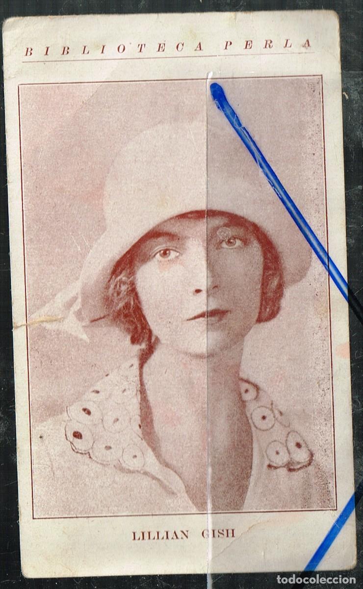 Cinema: ANTIGUA BIBLIOTECA PERLA PRECIOSA FOTO DE SERENA EXPRESI&Oacute;N DE LA ACTRIZ ''LILLIAN GISH''