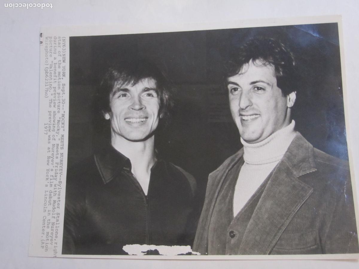 Cine: sylvester stallone - FOTO ORIGINAL B/N - Rudolf Nureyev