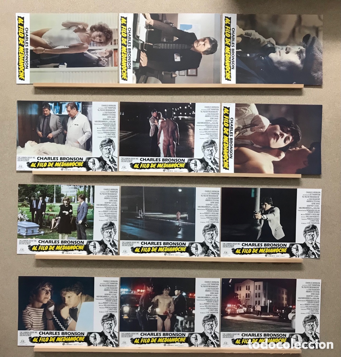 Cinema: AL FILO DE MEDIANOCHE, CHARLES BRONSON - SET COMPLETO 12 FOTOCROMOS