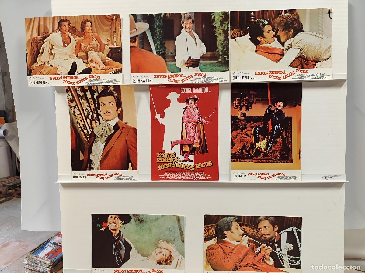 Kino: ESTOS ZORROS, LOCOS, LOCOS, LOCOS. George Hamilton, Lauren Hutton, Brenda. 8 FOTOCROMOS
