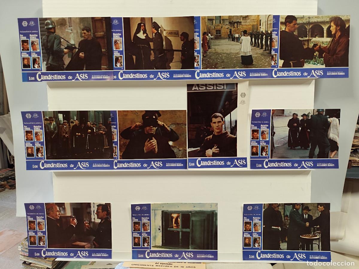 Cine: LOS CLANDESTINOS DE ASIS. BEN CROSS, MAXIMILIAN SCHELL, JAMES MASON. 11 FOTOCROMOS