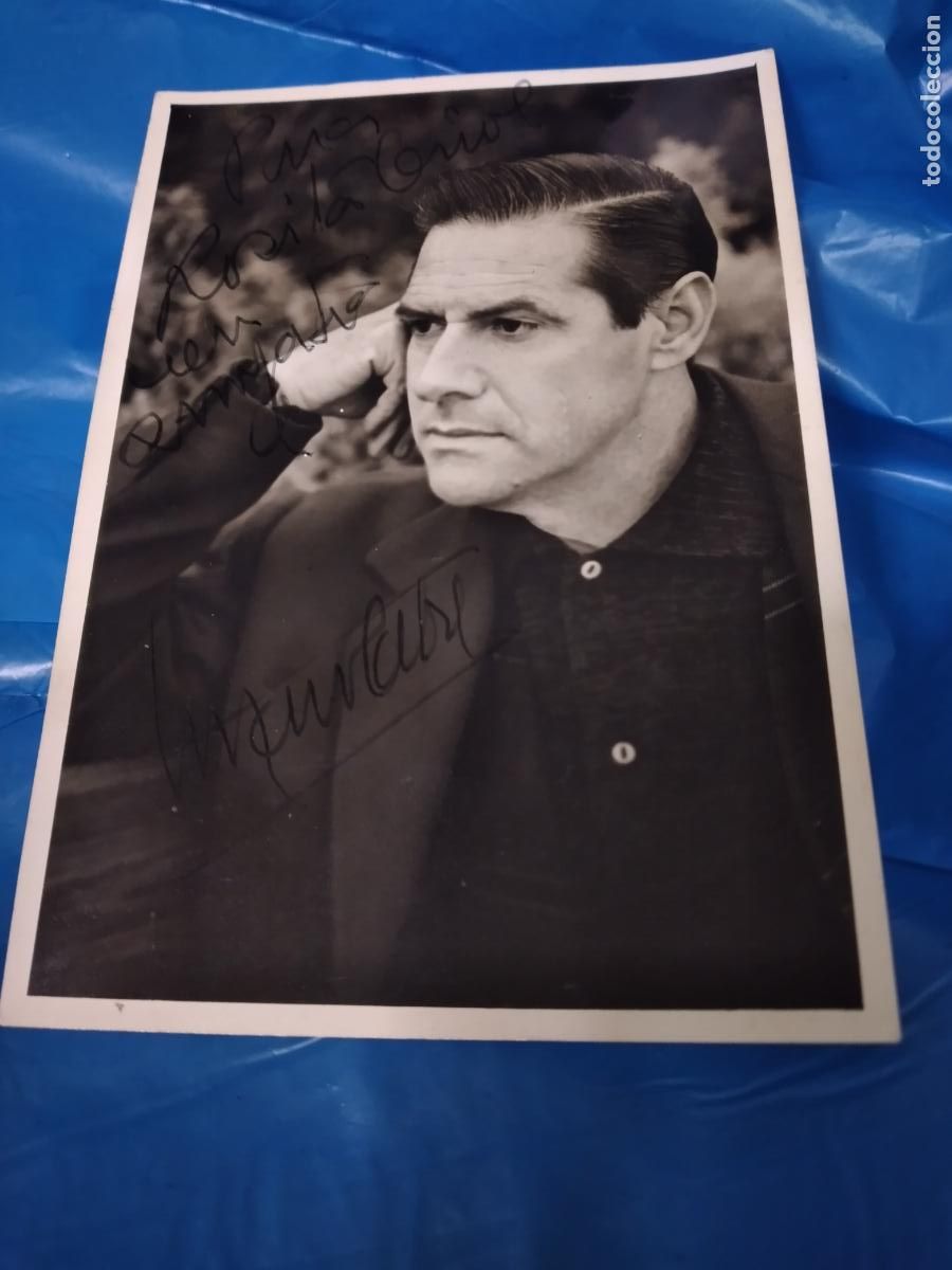 Cine: MARIO CABRE - FOTO DEDICADA Y FIRMADA DEL TORERO Y ACTOR. 13 X 9 CM.