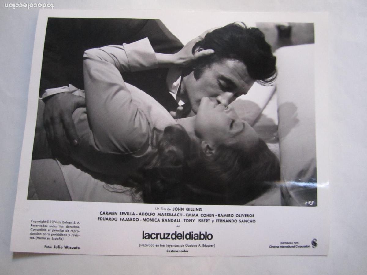 Cine: la cruz del diablo - foto b/n original - carmen sevilla ramiro oliveros - cine espa&ntilde;ol
