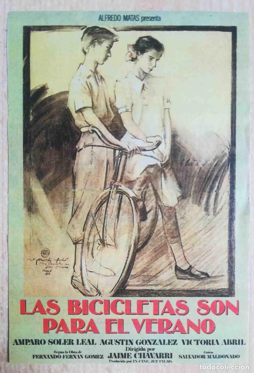 Cine: Las bicicletas son para el verano 1984 (Amparo Soler Leal,Agust&iacute;n Gonz&aacute;lez) Programa de mano revista