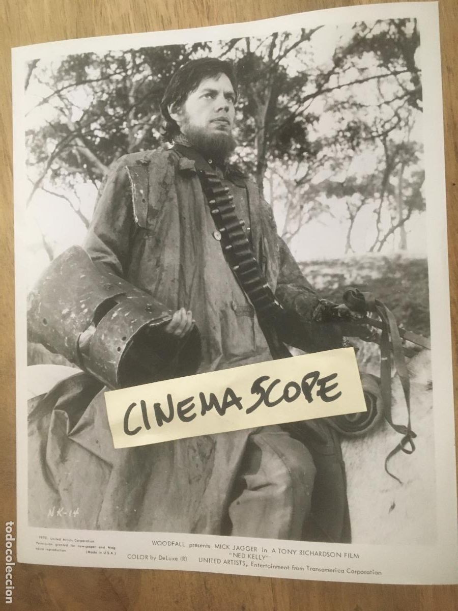 Cine: ned kelly mick jagger rolling stones foto original estreno