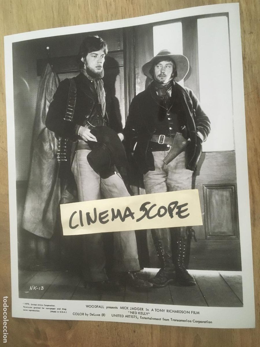 Cine: ned kelly mick jagger rolling stones foto original estreno