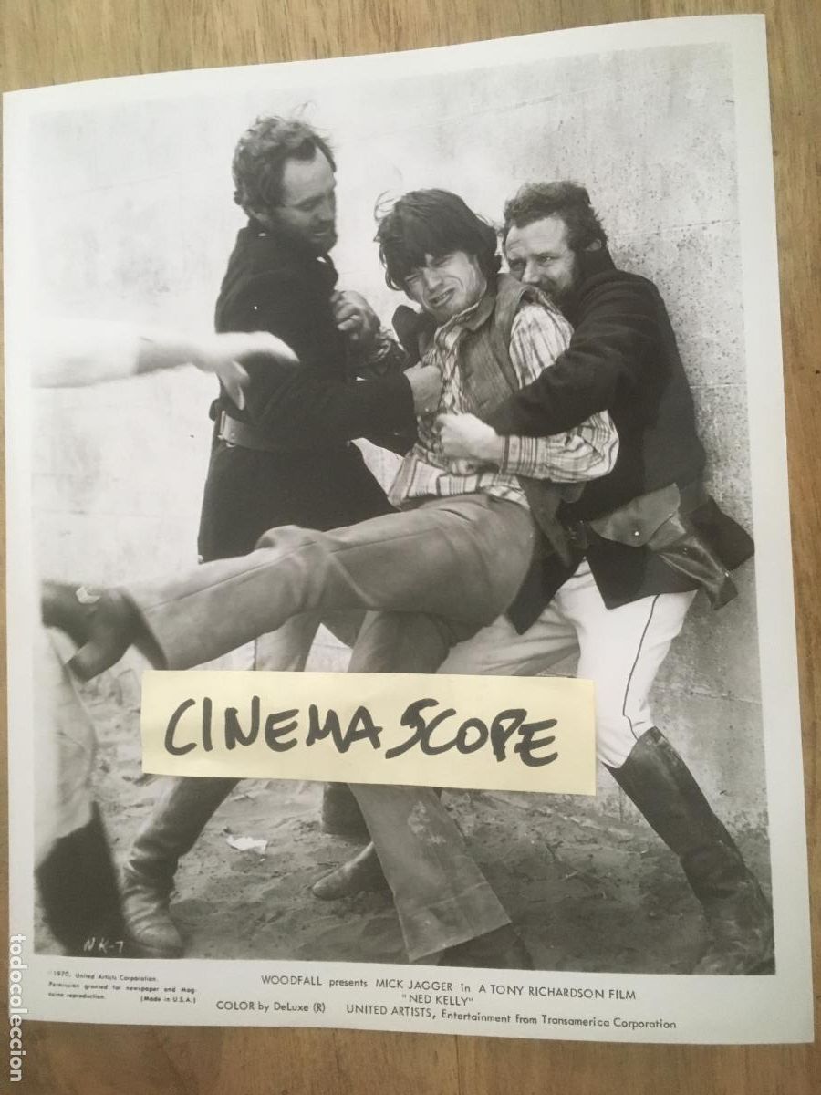 Cine: ned kelly mick jagger rolling stones foto original estreno