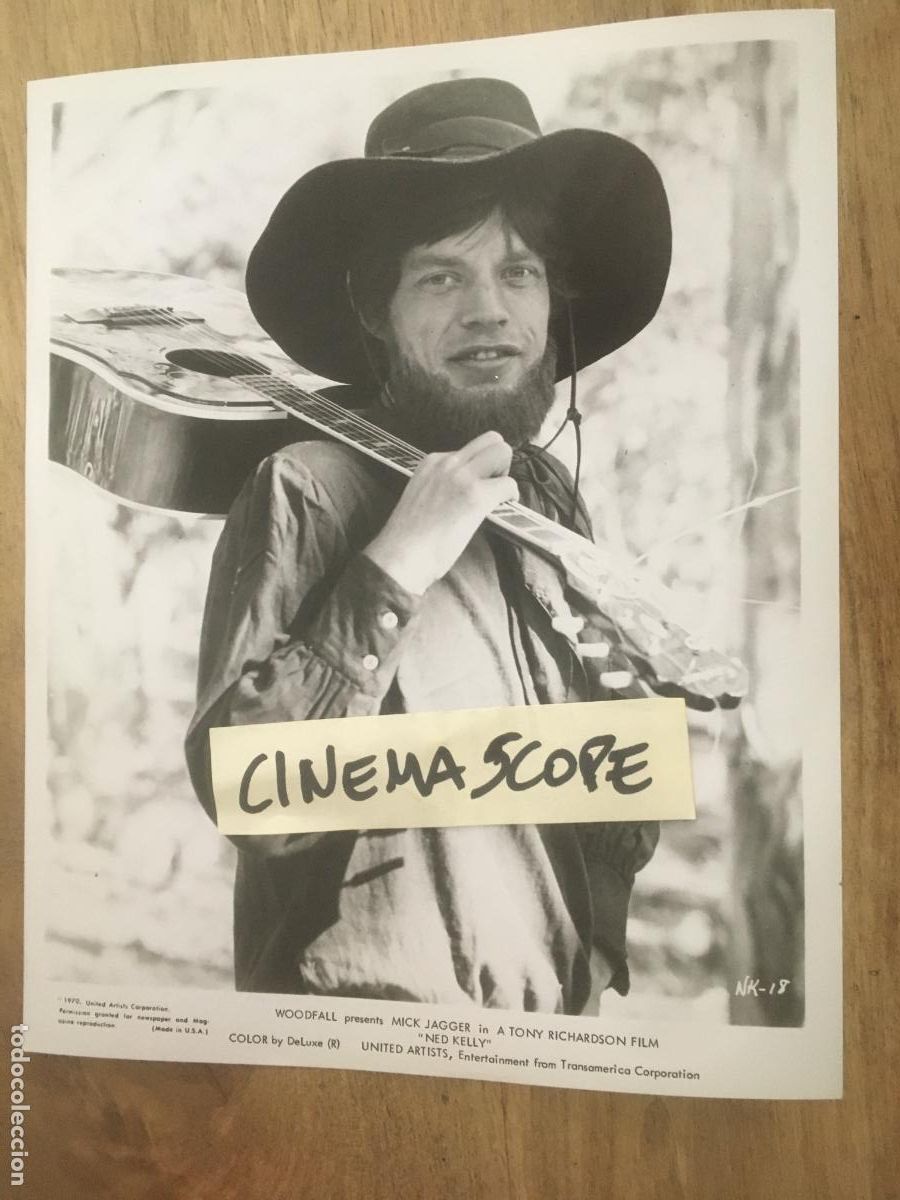 Cine: ned kelly mick jagger rolling stones foto original estreno