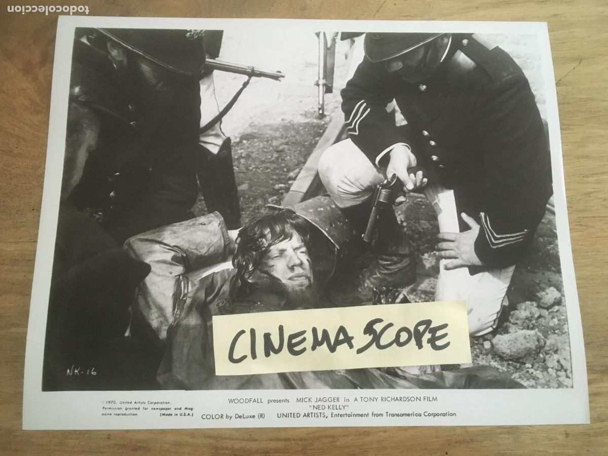Cine: ned kelly mick jagger rolling stones foto original estreno