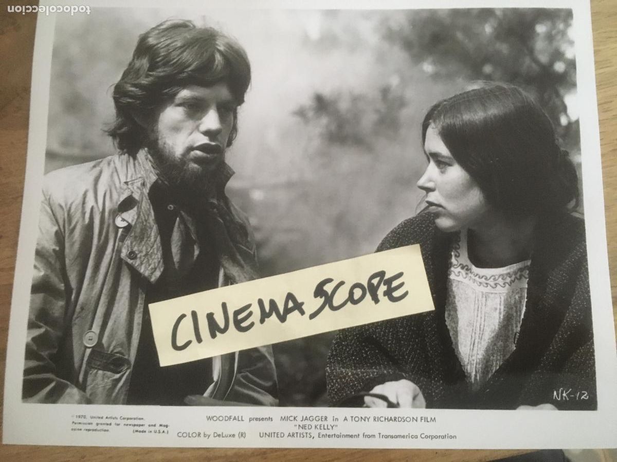 Cine: ned kelly mick jagger rolling stones foto original estreno