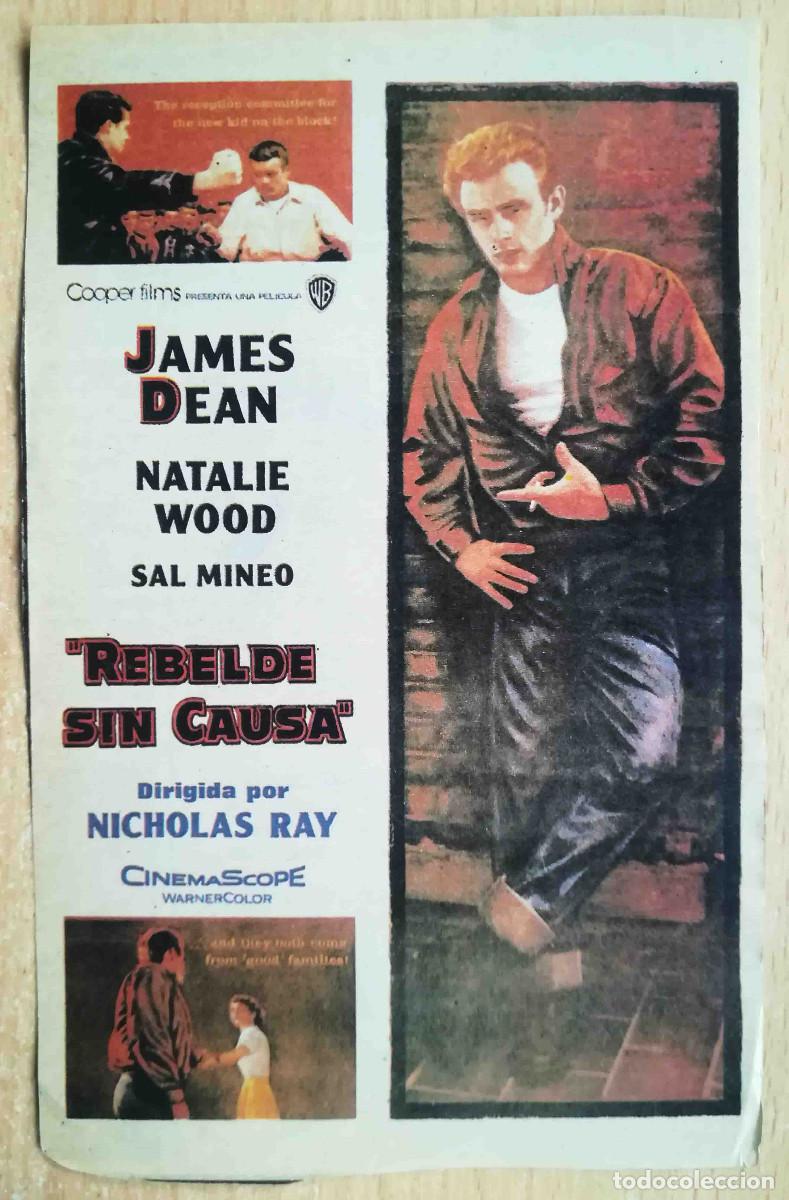 Cine: Rebelde sin causa. Nicholas Ray, 1955 (James Dean, Natalie Wood, Sal Mineo) Programa de mano revista