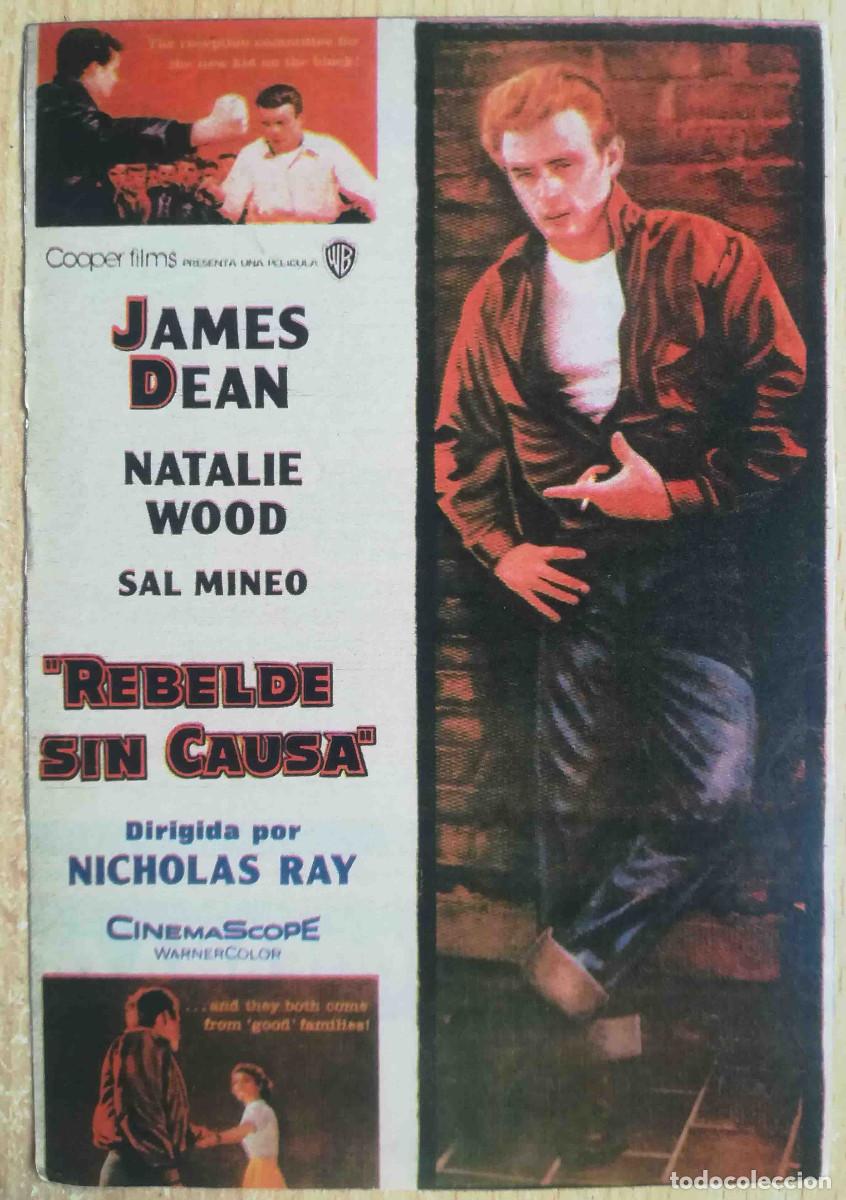 Cine: Rebelde sin causa. Nicholas Ray, 1955 (James Dean, Natalie Wood, Sal Mineo) Programa de mano revist