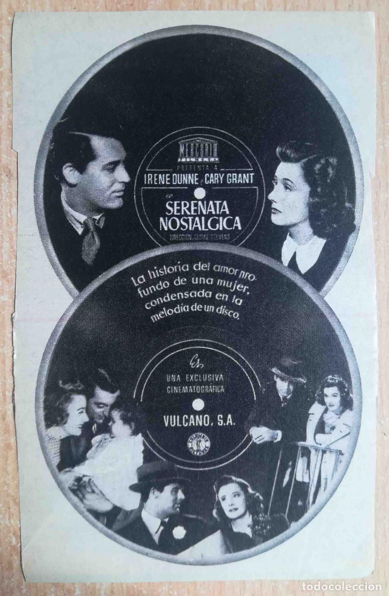 Cine: Serenata nost&aacute;lgica. George Stevens, 1941 (Cary Grant, Irene Dunne) Programa de mano revista