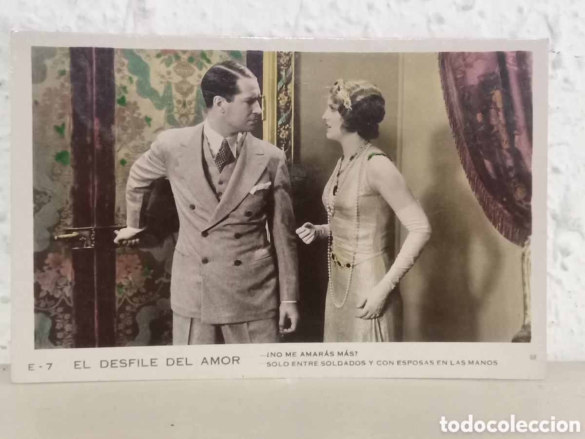 Cine: EL DESFILE DEL AMOR. Postal promocional de la pel&iacute;cula. 1930