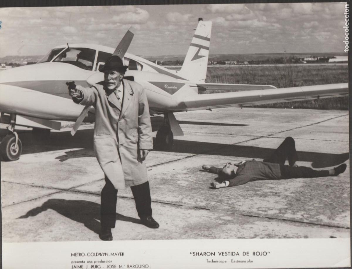 Cine: 1968 M.G.M. ''SHARON VESTIDA DE ROJO'' AVIONETA PISTOLERO Y MUERTO - (C9)