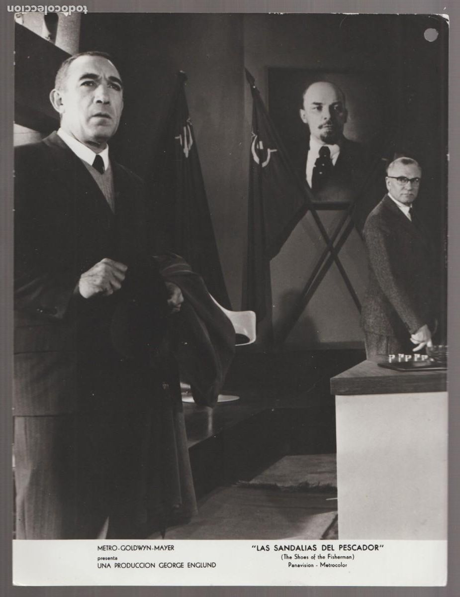 Cine: 1968 M.G.M ''LAS SANDALIAS DEL PESCADOR'' ANTHONY QUINN - QUINN, PRESIDENTE RUSO y LENIN - C22