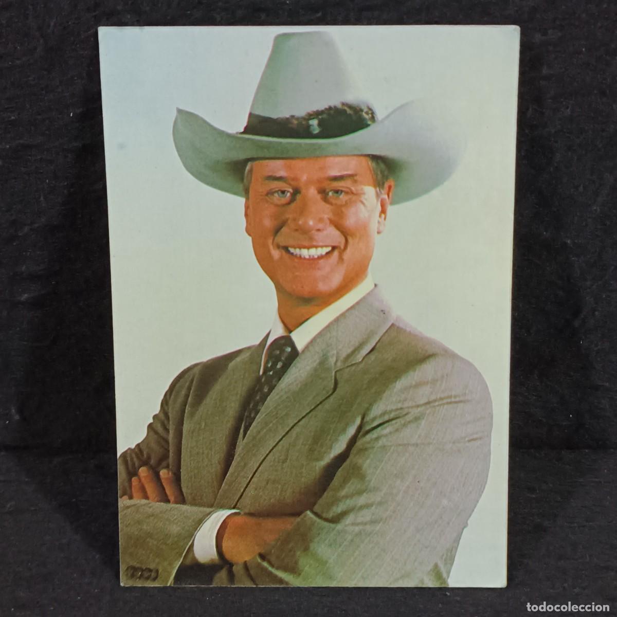 Cin&eacute;ma: POSTAL - SERIE DE T.V. - DALLAS - PASTELITO J.R. - J. R. EWING - 1982 - RAR&Iacute;SIMA / 96