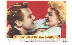 Kino: CROMO DE FAMOSIS DEL CINE N &ordm;2 PAREJA VAN JOKNSON LANA TURNEN ESTUBO PEGADO