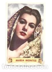 Kino: CROMO DE FAMOSIS DEL CINE N &ordm;37 MARIA MONTEZ ESTUBO PEGADO