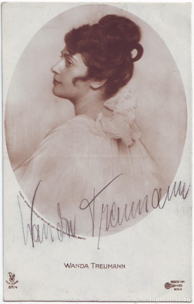 Cine: 2 postales TREUMANN, Wanda_Film Sterne; 86-1 y 87-4. Photo Karl Schenker. Signed [Aut&oacute;grafo]