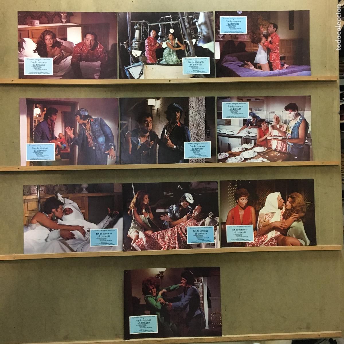 Cine: ACI73 FIN DE SEMANA AL DESNUDO LINA MORGAN SET 10 FOTOCROMOS ORIGINAL ESTRENO