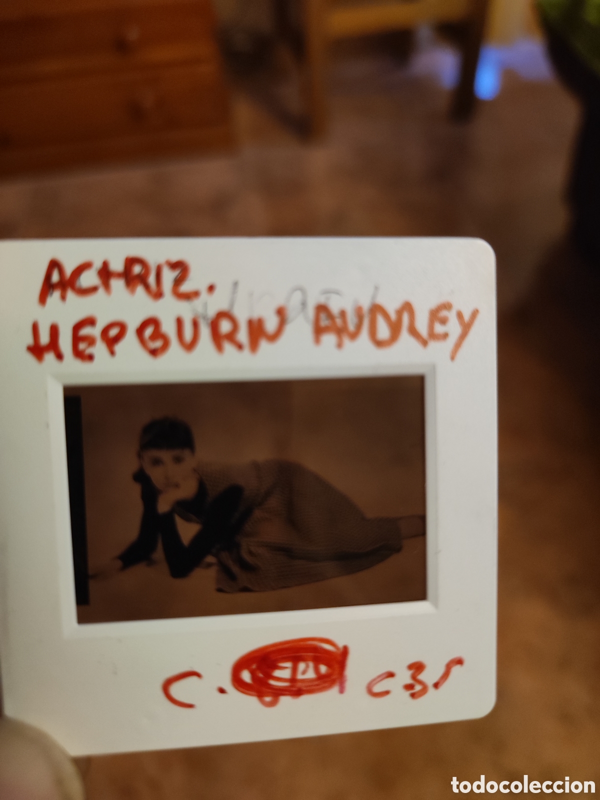 Cine: Diapositiva Original Cine 35mm Audrey Hepburn - Sabrina (1954) - Prensa Vintage