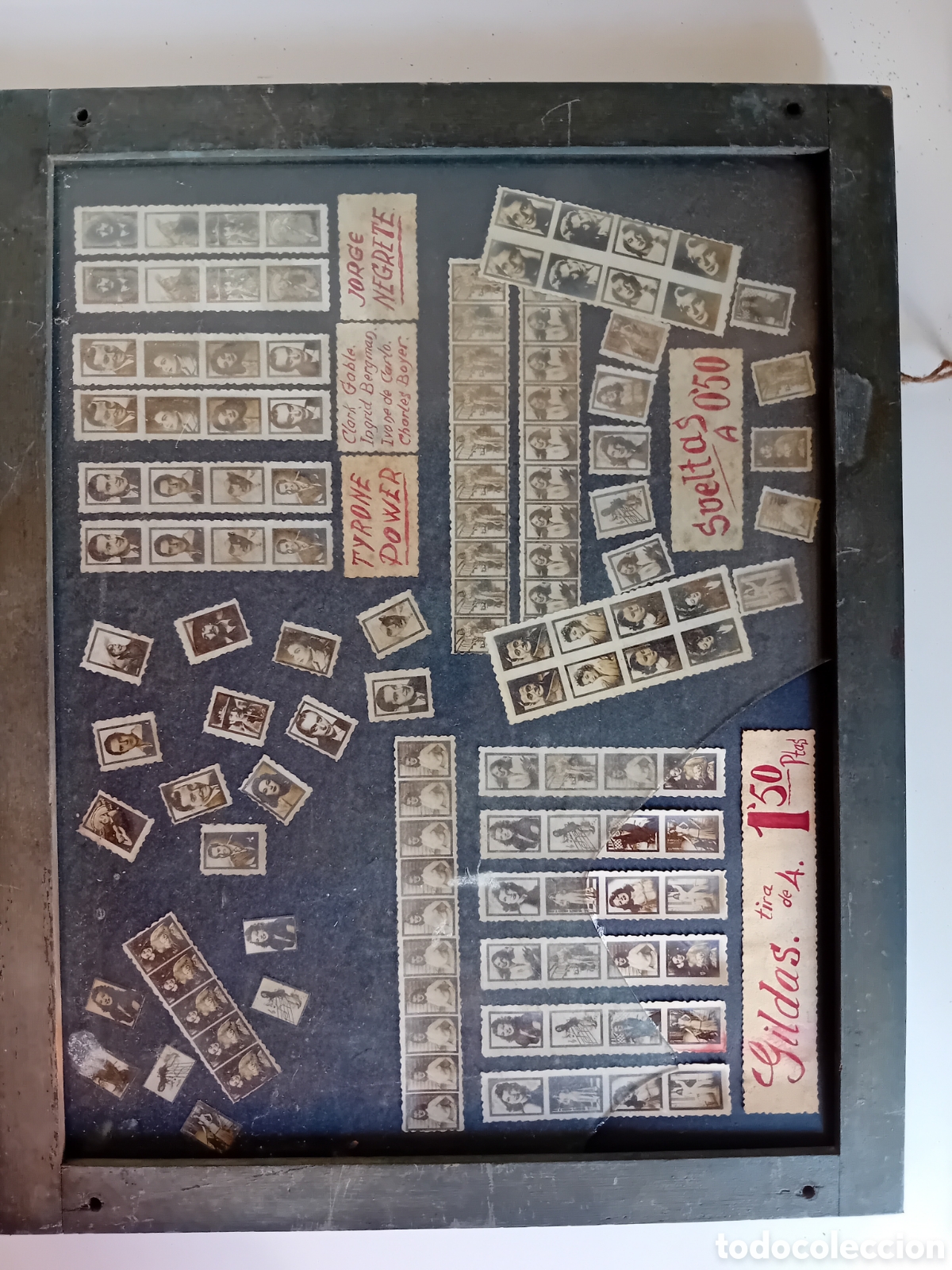 Cinema: Cuadro enmarcado fotograf&iacute;as actores y actrices a&ntilde;os 30-40