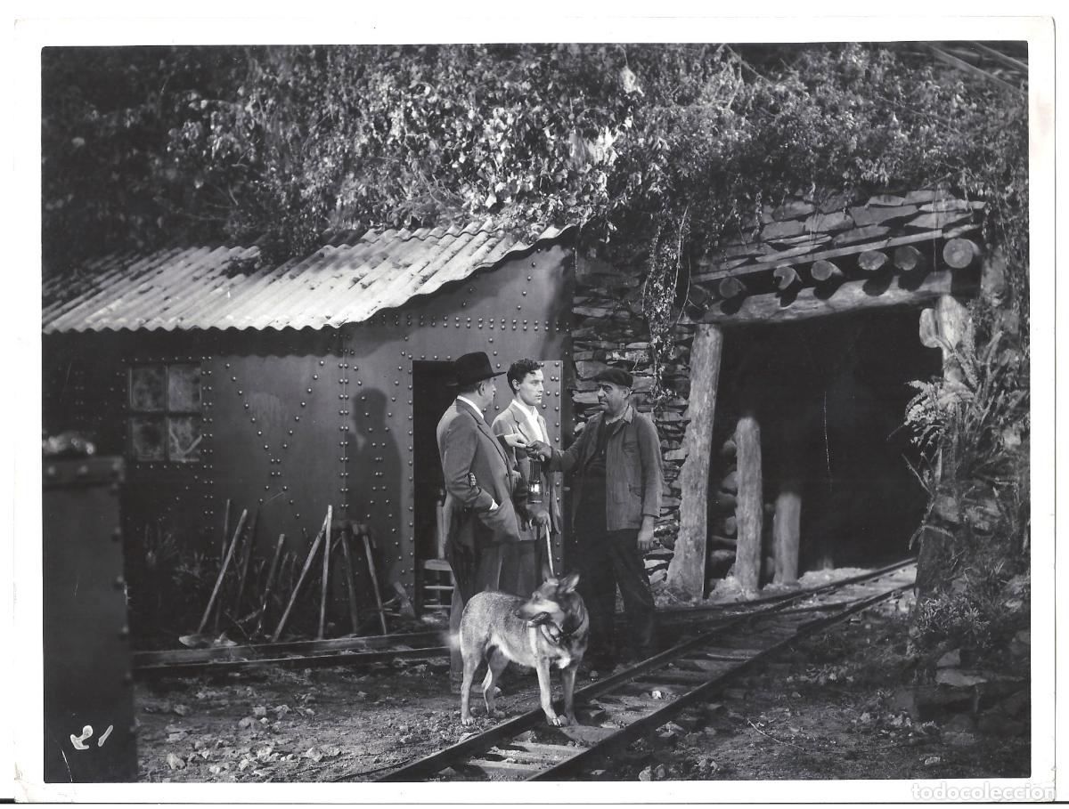 Cin&eacute;ma: FJC 0878 LUIS PE&Ntilde;A CON PERRO MARIANELA FOTO ORIGINAL B/N ESPA&Ntilde;OLA FOTOGRAFO LOPEZ BALLESTEROS