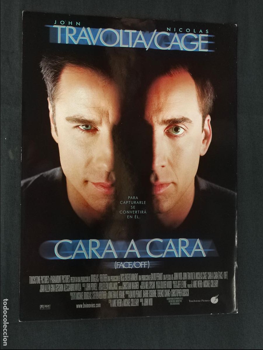 Cine: 12 FOTOCROMOS - CARA A CARA - JOHN TRAVOLTA - NICOLAS CAGE -
