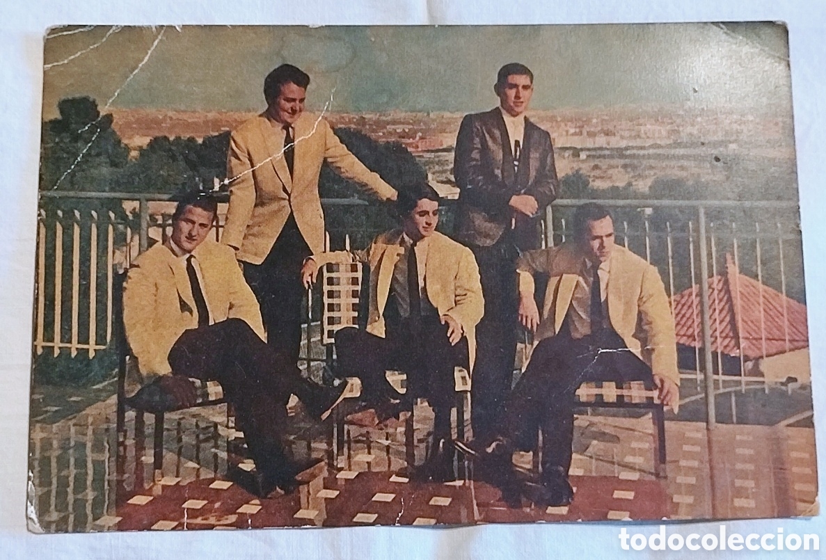 Cine: Antigua Fotograf&iacute;a / Old photograph: LOS HURACANES grupo musical. Aut&oacute;grafo de Julio Andreu