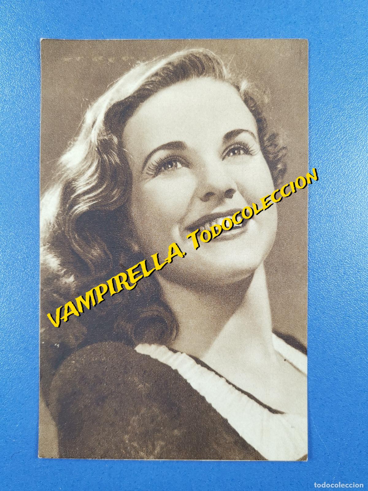 Kino: N&ordm; 3 --DIANA DURBIN--TARJETA POSTAL-PROPAGANDA DE CALZADOS COLOM BARCELONA EN EL REVERSO