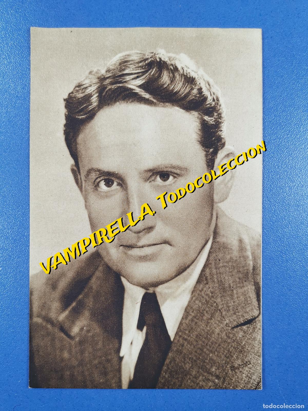 Kino: N&ordm; 12 --SPENCER TRACY--TARJETA POSTAL-PROPAGANDA DE CALZADOS COLOM BARCELONA EN EL REVERSO
