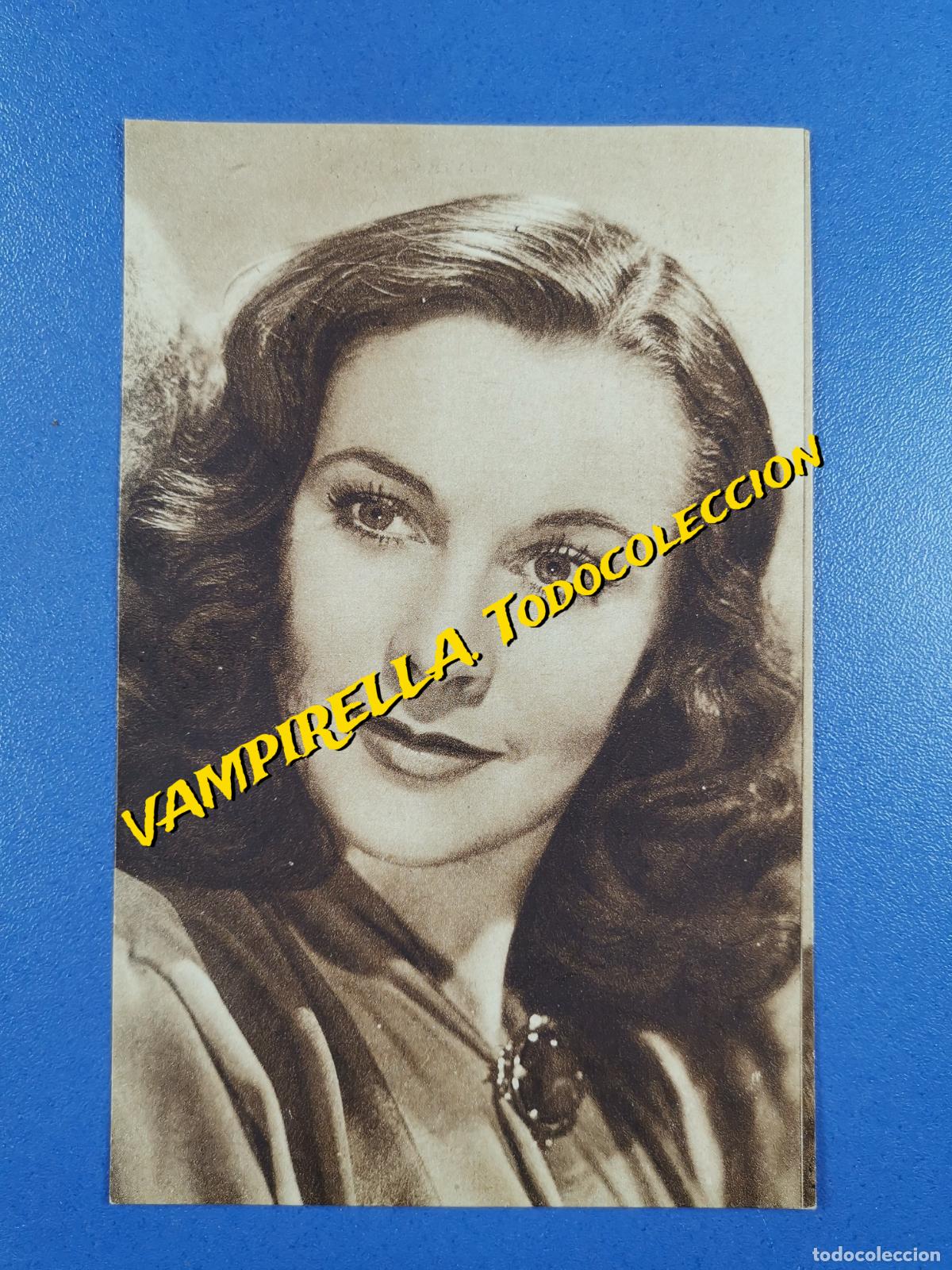 Kino: N&ordm; 29 --VIVIEN LEIGH--TARJETA POSTAL-PROPAGANDA DE CALZADOS COLOM BARCELONA EN EL REVERSO