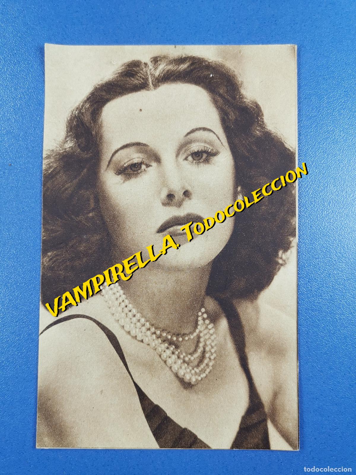 Kino: N&ordm; 22 --HEDY LAMARR--TARJETA POSTAL-PROPAGANDA DE CALZADOS COLOM BARCELONA EN EL REVERSO