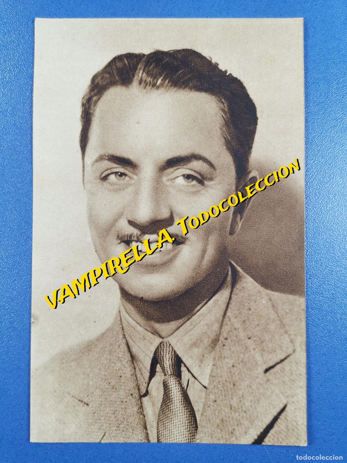 Kino: N&ordm; 7 --WILLIAM POWELL--TARJETA POSTAL-PROPAGANDA DE CALZADOS COLOM BARCELONA EN EL REVERSO