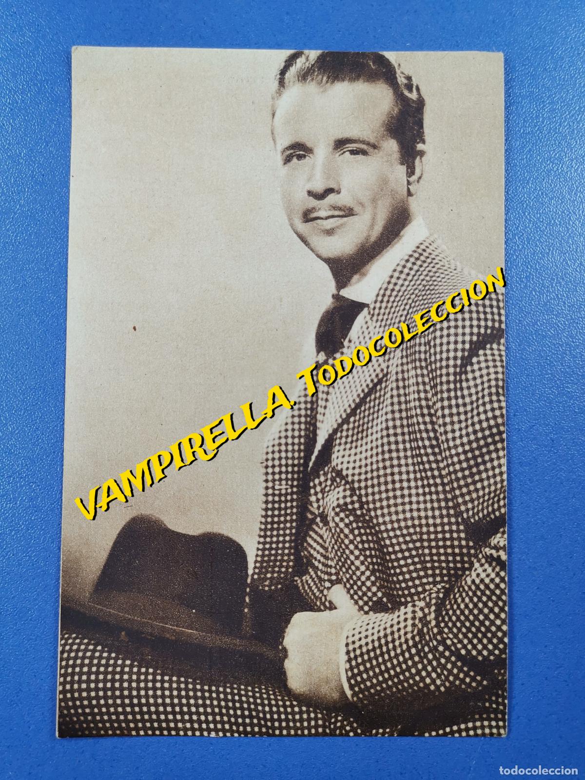 Kino: N&ordm; 23 --DICK POWELL--TARJETA POSTAL-PROPAGANDA DE CALZADOS COLOM BARCELONA EN EL REVERSO