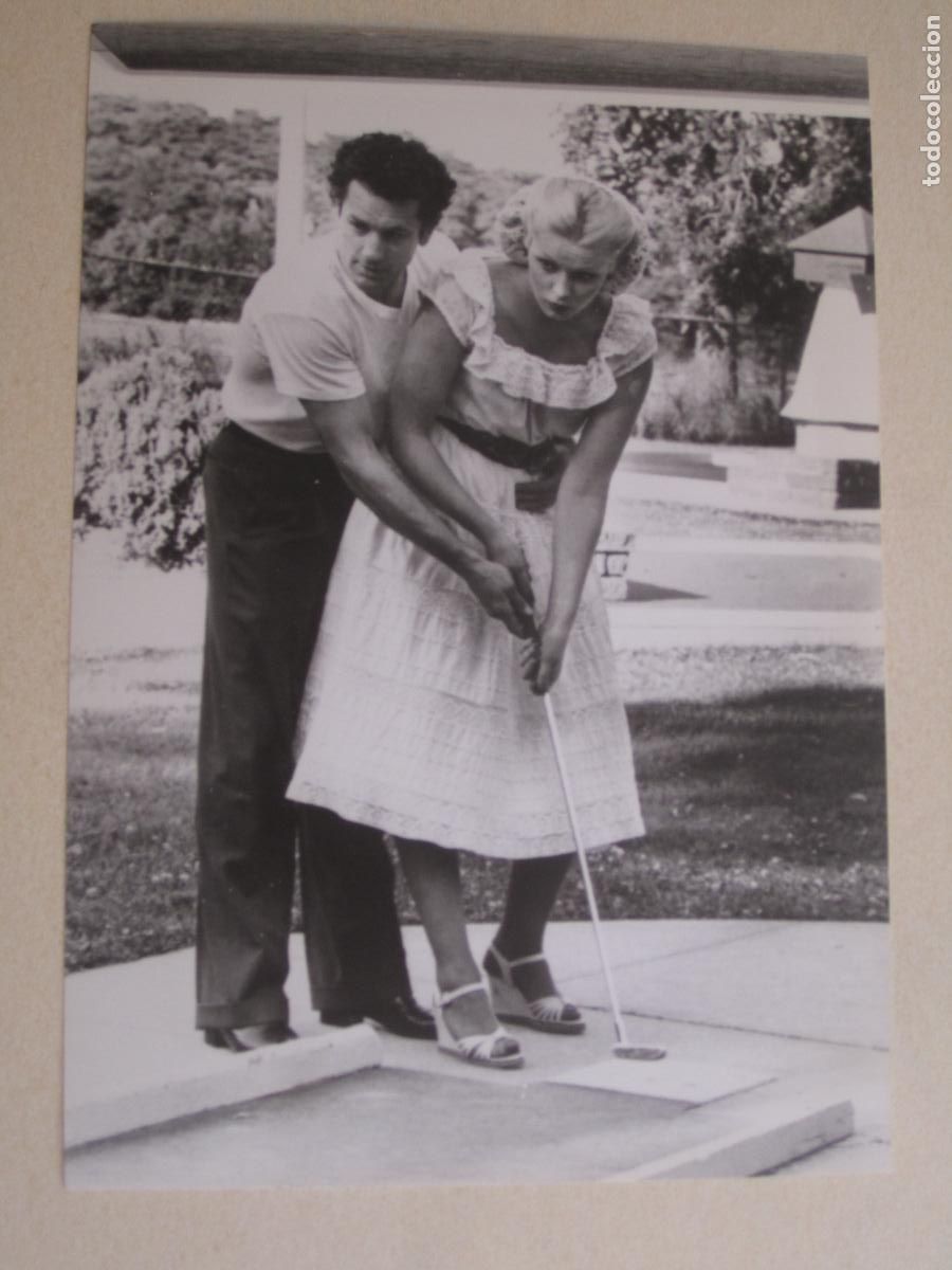Cine: toro salvaje - foto original b/n - robert de niro - Cathy Moriarty - golf scene - scorsese boxeo