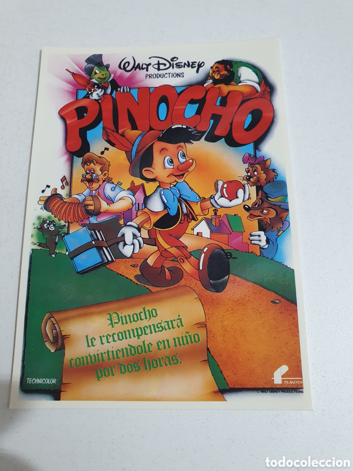 Cine: Postal - 27, Walt Disney, Pinocho - 369 , Sin Circular.