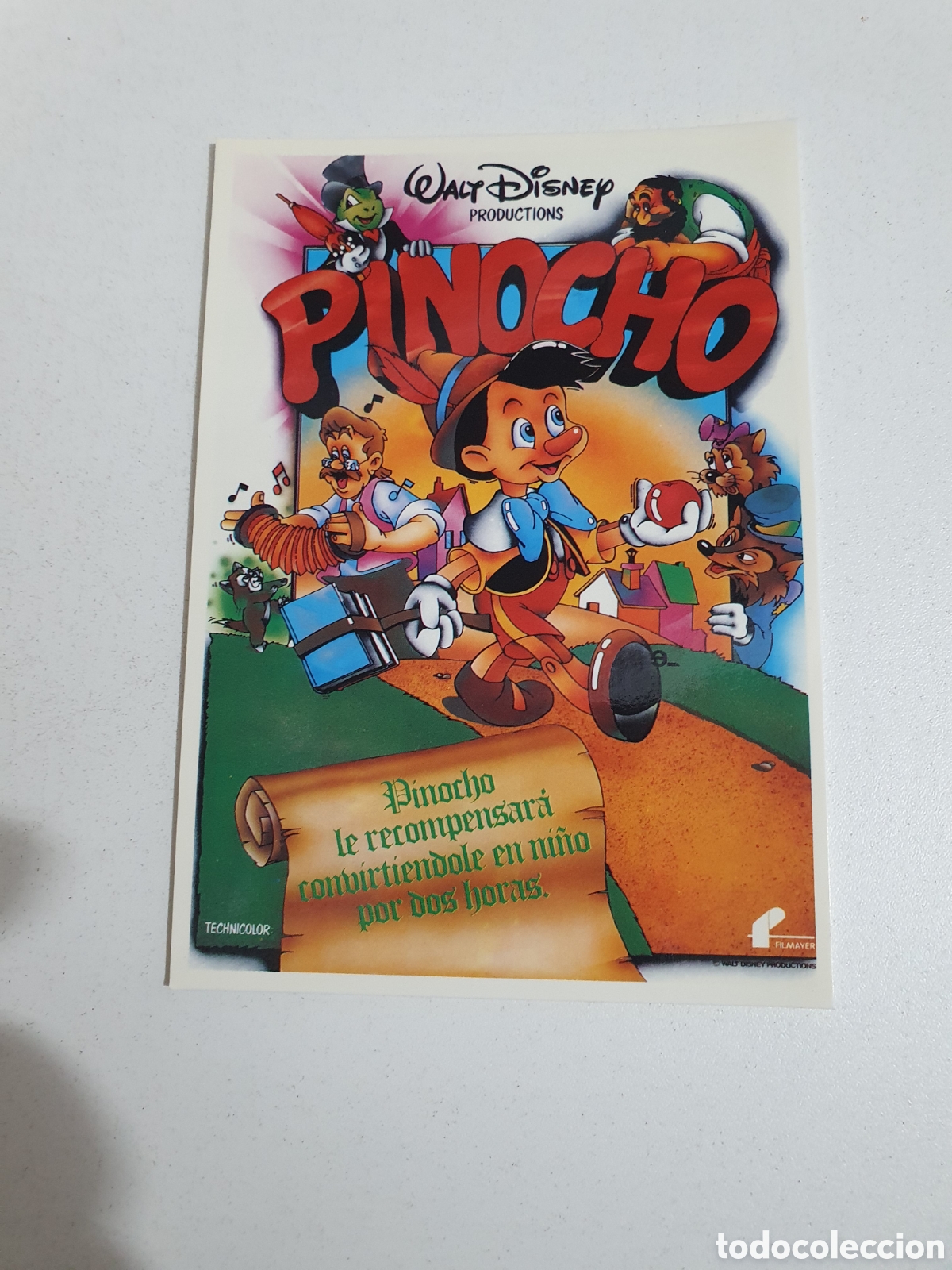 Cine: Postal - 27, Walt Disney, Pinocho - 369 , Sin Circular.